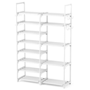 ROJASOP White Shoe Rack, Tall Metal Shoe Rack Organizer for Entryway Closet Garage, 8 Tier Large Shoe Shelf for 2632 Pairs Boots & Shoes Storage, Space Saving Heavy Duty Shoe Stand