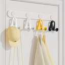 Handbag Hanger Purse Organizer Satchel Hanger Tote Hooks for Closet, Arc-Fit Curved Strap, Anti-Crease, Support Wide Slot 1.4 No-Install Dual Hook Design, Heavy Duty ABS(Bright White)