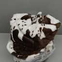 Throw Blanket Soft Twin Size Brown Cow Blanket Fuzzy Cozy Bed Blanket Lightweight Couch Blankets Cute Stuff Decor for Bedroom Livingroom (60X80INCH, White)