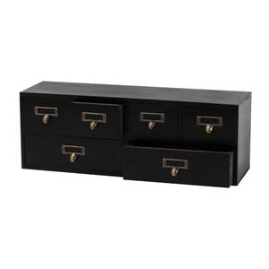 Apothecary Drawers Wooden Storage Box Vintage Wooden Drawers Wood Desktop Organizer Countertop Storage Box Library Card Catalog Cabinet Apothecary Cabinet （BLACK06）