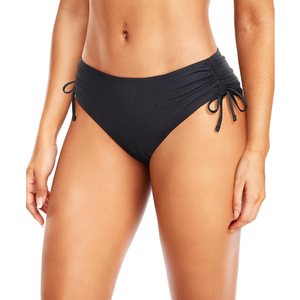 Daci Women Mid Waist Bikini Bottoms - Full Coverage Swim Bathing Suit Bottom Side Tied Swimsuit Bottoms L