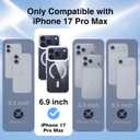 Supdeal Magnetic Clear Case for iPhone 17 Pro Max, [Compatible with MagSafe] [Non Slip Bumper & Not Yellowing] Military Grade Shockproof Transparent Silicone Phone Cover, 6.9", Transparent