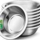 304(18/8) Stainless Steel Mixing Bowls for Kitchen, 8 Pack 7" 21.22 fl.oz Metal Mixing Bowls Set Stackable for Baking Serving Cooking Food Prep Storage Dishwasher Safe Lightweight
