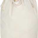 Canvas Laundry Bags with Handles & Drawstring Cotton Laundry Basket Hamper Liner Washable Extra Large Heavy Duty Dirty Clothes Bag with Square Base for Travel College Dorm (Natural,1 Pack)