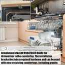 W10426979 "24 Inch" Dishwasher Mounting Bracket Kit for Granite and Quartz Countertops Compatible with Whirlpool KitchenAid Maytag Mounting Bracket W10426979 AP5607641 AH3632890 EA3632890 PS3632890