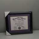 11x14 Diploma Degree Frame with Purple Mat or Display 15x18 Certificates without Mat,Solid Wood,Black Finish with Intricate Black Rope Detail,UV Protection Acrylic
