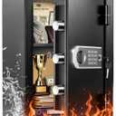 𝐔𝐩𝐠𝐫𝐚𝐝𝐞𝐝 𝟐𝟎𝟐𝟔 Fireproof Safe Box| 𝟏𝟕𝟎𝟎°𝐅 𝟑𝟓-𝐌𝐢𝐧 Protection| 2.8 Cuft Fire Proof Digital Home Safes with Smart Alarm System, Bolt-Down Design| for Documents Jewelry Electronics