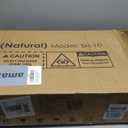 Night Stand Set of 2 with Charging Station, Mid Century Modern Wood Nightstand with Drawer, Bedside Table with Storage, Large Rustic Farmhouse Accent End Tables for Bedroom Office (Natural Gray-b)