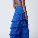 Lulus Mulholland Cutout Plisse Maxi Dress: Plunging V-Neck Evening Dress, Cocktail Party Dress, Formal & Prom Dress, XS