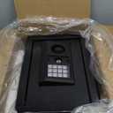 Home Safe Box, Safes with Fireproof Waterproof Bag, 9.84'' H Anti-Theft Digital Security Lock Box with Smart Alert System, Removable Shelf, Mute Function, Document Safes for Jewelry