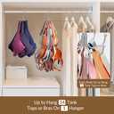 ZEDODIER Tank Top Hanger, 2 Pack Rotatable Bra Organzier for Closet, Max 48 Storage Capacity Sport Bras Holder, Metal Space Saving Closet Organizers and Storage, Silver