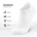 Uporee Low Cut Athletic Ankle Socks - Cushioned, Soft & Breathable, Anti-Blister Tab, 6 Pairs Men & Women (White)