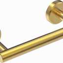 RARXTR Gold Toilet Paper Holder SUS304 Stainless Steel Double Post Pivoting Toilet Paper Roll Holder Wall Mounted Toilet Tissue Holder for Commercial Bathroom RV Brushed Brass Finish