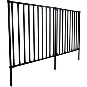 35in H x 42in W (2 Panels) No Dig Zippity Zurich Fence Kit, Poly-Steel Black Garden Fence for Dogs, 3ft High Yard and Garden Fencing Solution, Temporary Dog Fence Panels for Outdoor Use, ZP19079 (35"H x 42"W Poly-Steel (Flat))