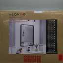 LOAAO 24X30 Inch Black Metal Framed Bathroom Mirror for Wall, Matte Black Bathroom Vanity Mirror Farmhouse, Large Rounded Rectangle Mirror, Anti-Rust, Hangs Horizontally or Vertically