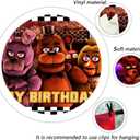 Freddy's Backdrop, 5 Nights Party Background Photo Booth Banner Large Fabric Artistic for Birthday Party Decorations (Red)