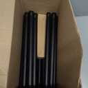 Matte Black Curtain Rod Itself is 30-144 inch 2 Pack, Fit 30 to 142, 66 to 120 inch Windows with 1 Inch Diameter Heavy Duty Adjustable Telescopic Rod, 1 Inch Diameter Splicing Extra Long