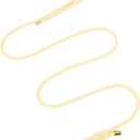 Durable Handwoven Dog Leash for Small & Medium Dogs, 5/16 inch Rope Lead with Anti-Tangle Swivel Clip, Soft & Lightweight, 5FT Long Ideal for Daily Walking & Training (Light Yellow)