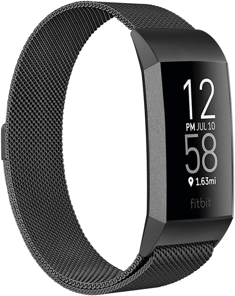 WITH it Stainless steel mesh band for use with FITBIT CHARGE 4 & CHARGE 3