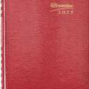 2 x Brownline 2025 CoilPro Daily/Monthly Planner, Untimed Journal, 12 Months, January to December, Twin-Wire Binding, 8.25" x 5.75", Bright Red (CB389C.RED-25) (Standard)