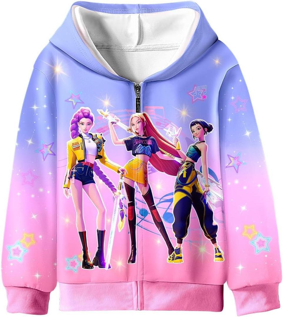 Kids Girls Pop Singer Sweartshirt Casual Hoodie Novetly Hoody Clothes 4-5T (Qzosey)