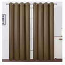 LEMOMO Blackout Curtains 52 x 84 inches Long Brown Curtains Set of 2 Panels Thermal Insulated Room Darkening Curtains for Bedroom