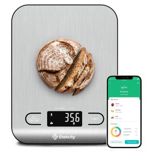 Etekcity Food Nutrition Kitchen Scale, Digital Grams and Ounces for Weight Loss, Baking, Cooking, Keto and Meal Prep, Large, 304 Stainless Steel (Silver)