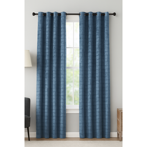 Velvet Curtains, 37x84" Blue