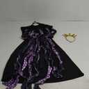 3 Pcs Women Octopus Costume Black Purple Octopus Dress Long Tentacles Gold Crown Undersea Witch for Halloween