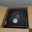 1.8 Cubic Feet Small Fire Safe Box for Home, Fireproof Lock Box, Security Money Safe with Digital Keypad, Spare Keys and Removable Shelf, Personal Home Safes for Money, Jewelry, ID Documents