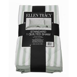 Ellen Tracy Standard 1 Quilted Sham 20x36 100% Polyester,Stripe