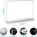 EHWINE Acrylic Sign Holder 4 x 6 Horizontal, 20 Pack Double-Sided Stand up Table Top Sign Holders, Clear Acrylic Picture Frame Menu Flyer Paper Holder Display Stand for Cashier Counter Restaurant Office Wedding Party
