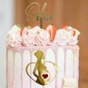 2 Pcs Pregnant Lady Cake Topper, Pregnant Women Silhouette Cake Topper Set, Pregnancy Announcement or Welcome Baby Shower Party Decor Supplies (Style 5)