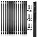 61 Pack 32.25" Metal Deck Balusters, 1" Flat Black Railing Spindles with Screws, for Wood & Composite Decks, Porches, Patios & Stairs