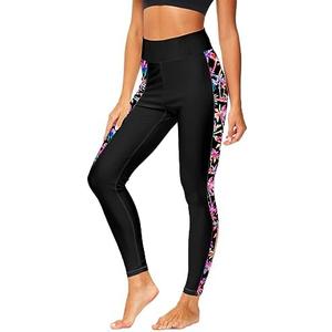 Deerose Print Swim Pants for Women Sun Protection High Waisted Swimming Leggings Rash Guard Pants, M