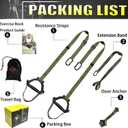 Bodyweight Resistance Training Straps, Complete Home Gym Fitness Trainer kit for Full-Body Workout, Included Door Anchor, Extension Strap, Fitness Guide