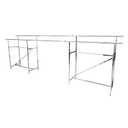 SSWBasics Chrome Tandem Rails for Chrome Double-Rail Clothing Rack with Z-Brace