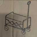 Lightweight Portable Heavy Duty Folding Beach Wagons with Wheels Outdoor Utility Carts for Grocery, Camping, Shopping, Sports, Gwith Large Capacity Black