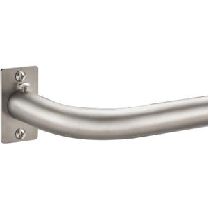 Curtain Rods for Windows 84 to 120 Inches, 1 Inch Diameter Metal Wrap Around Window Curtain Rod with Brackets, Brushed Nickel