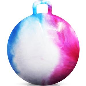 Bedwina Hopper Ball with Handle for Kids 18-inch (45cm) Bouncy Balls for Kids, Jumping Kangaroo Hippity Hop, Hopping Sit and Spin with Handle with Hand Pump, Marble Blue/Red/White
