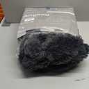 Heated Blanket Throw with 1/2/4/6/8 Hours Auto-Off 10 Heat Level, 50'' * 60'' Cozy Faux Rabbit Fur Bubble Electric Blanket with Overheat Protection(Dark Grey)