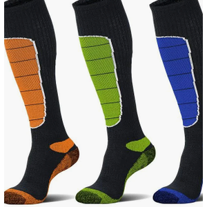 Hylaea Merino Wool Ski Socks, Cold Weather Socks for Snowboarding, Snow, Winter, Thermal Knee-high Warm Socks, Hunting (3 Pairs))