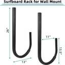 SUP Paddleboard Storage Rack, Surfboard Wall Mount and Kayak Rack for Garage Ceiling Wall Storage,Heavy-Duty Indoor Board Paddle Organizer, 50 lbs Max,Hang 1-3 Surf or SUP Boards