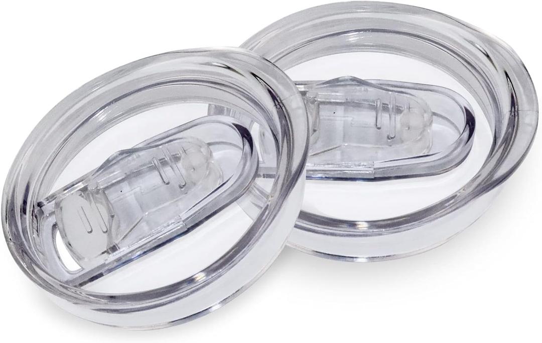 12oz Wine Tumbler Replacement Lids,Inner Diameter 2.8'' X 2.8'',2 Pack Spill Proof Splash Resistant Silicone Sliding Covers,Straw Friendly, BPA Free