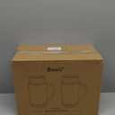 2 PACK Glass Pitcher with Lid, 84oz/2.5L Liter Classic Vertical Stripes Water Pitcher,Glass Water Carafe for Cold Brew, Coffee, Lemonade, Iced Tea,Sun Tea, Beverage, Heat Resistant (Clear)