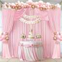 8 x 10 ft Baby Pink Backdrop Curtains Photo Background Panels Wrinkle Free Drapes for Backdrop Soft Long Curtains for Backdrop Decoration Princess Birthday Parties Wedding Bridal Shower