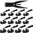 Zipper Repair Kit Universal Zipper Slider Replacement 12pcs 3 Different Size Black Zippers Fix Repair Kit for Backpack, Jackets, Coats, Tents, Luggage, Bags