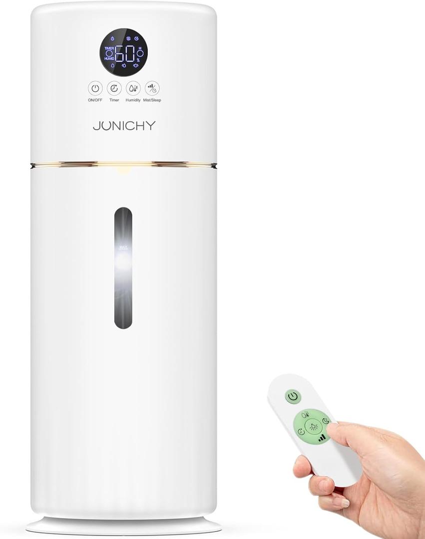 Humidifiers 2.6Gal/10L Humidifier Large Room 1000 sq.ft Large Humidifiers for Home Top Fill Humidifier for Bedroom Quiet Night Light 24H Timer Essential Oil Diffuer for Nursery Baby White