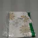 Christmas Table Runner with Snowflake Embroidery, Winter Table Runner for Dining Room,Red Elegant Christmas Table Decor 1370IN (Silver)