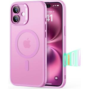 ESR for iPhone 16 Plus Case, Camera Control Cover, Compatible with MagSafe, Shockproof Military-Grade Protection, Magnetic Phone Case for iPhone 16 Plus Case, Classic Hybrid Case, Frosted Pink